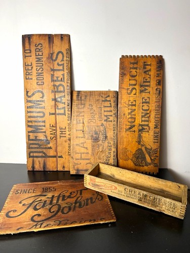 Vtg wooden advertising - wooden,