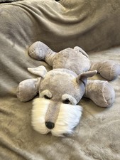 Russ Berrie Dudley the grey Schnauzer puppy dog soft toy plush large