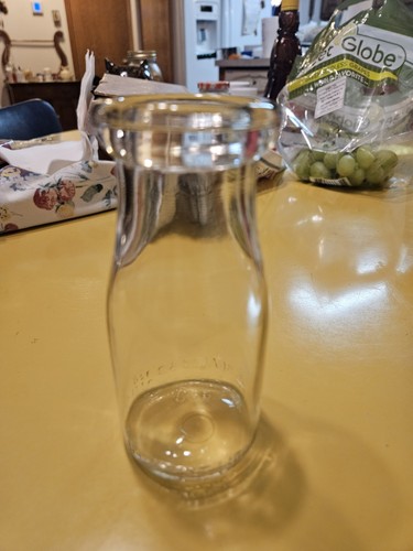 Half pint glass - half, milk