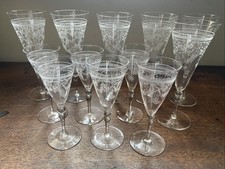 Set Of 12 Antique Fine Crystal