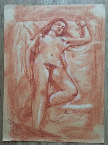 Nude sketch dunford 1976 - by,