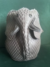 Dora Designs Emmett Elephant doorstop Home decor Grey Faux Leather African