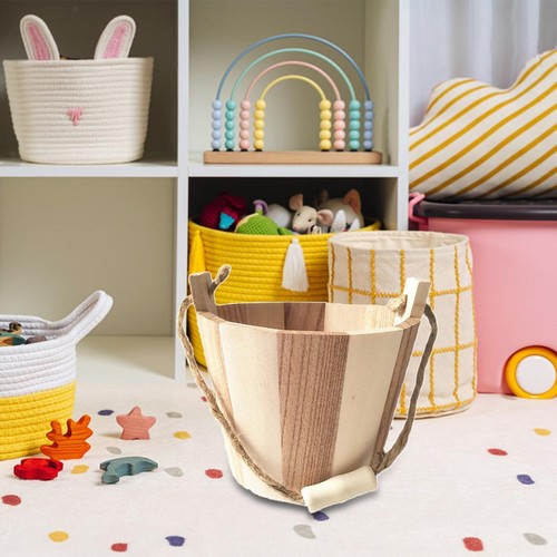 Mini wooden bucket home - mini, decor
