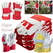 Leather Rigger Industrial Work Gloves Gardening Thorn Proof Heavy Duty Gauntlet