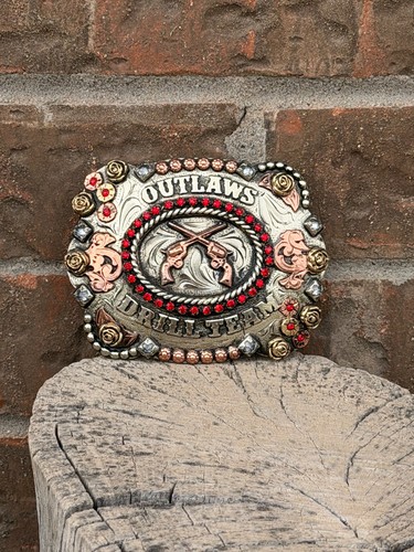 Cowboy trophy rodeo style belt - rodeo,