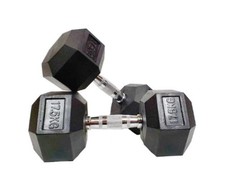 Rubber Hex Dumbbell Pair –