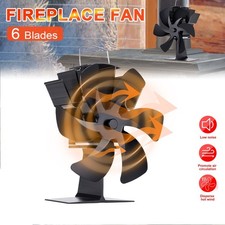 6-Blade Fireplace Fan Wood