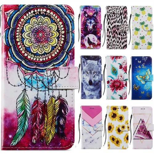 Pattern leather flip wallet - pattern,