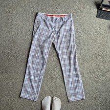 Puma Golf Trousers W34 L34 Check Pattern
