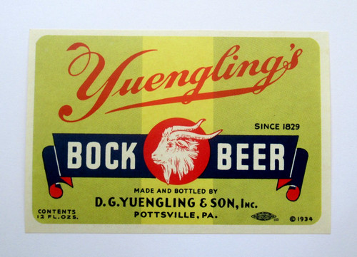 Vintage yuengling bock beer - vintage,