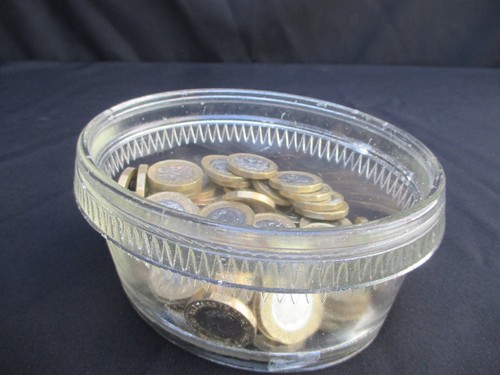 Victorian glass bottle money - victorian,