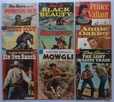 Dell comic #557,566,567,568,572,575,580,582,583 (1954) GD to FN-