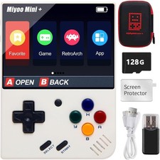 Miyoo Mini + Handheld Game Console, 3.5 Inch IPS 128G 15000+ games
