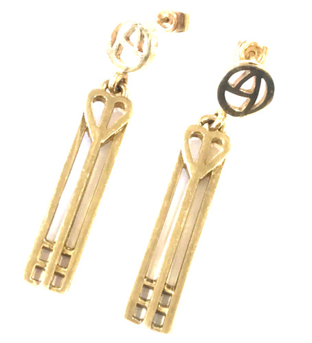9ct gold drop earrings - drop,