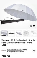 Westcott 7ft 2.2m Parabolic Studio Flash Diffusion Umbrella & Diffusion Front