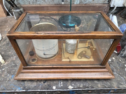 Vintage barograph recording - barograph,