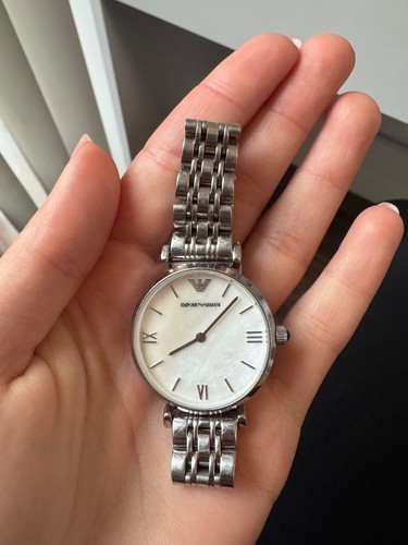 Armani silver crystal wrist - silver,