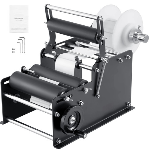 Manual round bottle labeling - bottle,