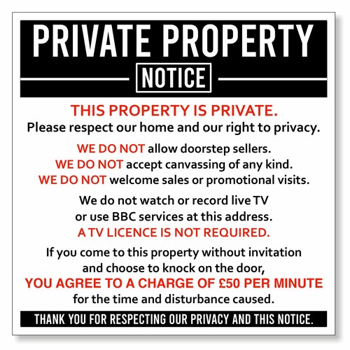 Private property cold - private,