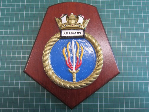 Hms adamant hand - painted, badge
