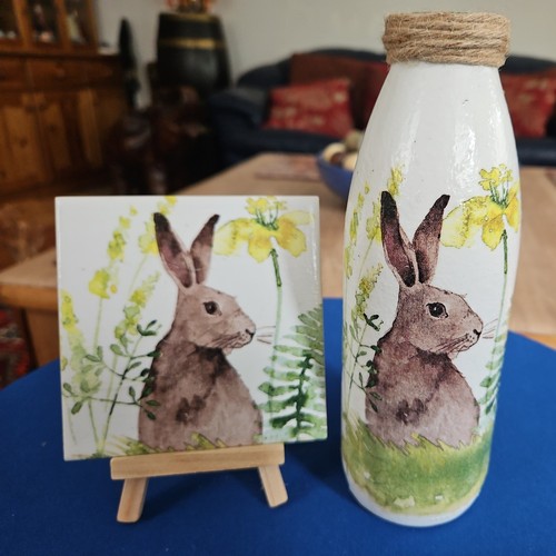 Hand painted decoupaged - hand,