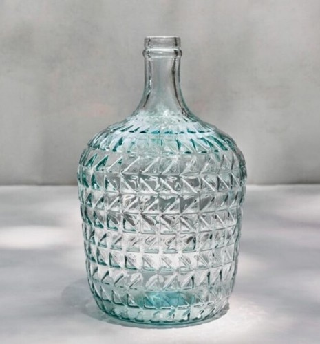 Mosaic etched vase glass - etched,
