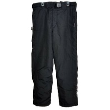 Men's Insulated Black Open Boot Leg Belted Snowboarding Ski Pants XL Iguana Life