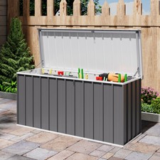 2-Color Large Capacity Outdoor Storage Container Box Garden Tools Patio Cushions
