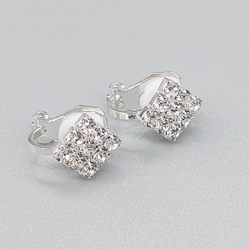 Clip earrings crystal - on,