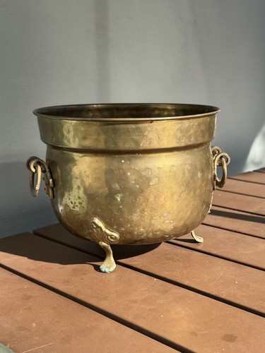 Vintage large solid brass - large,