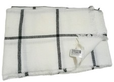 H&M White Large Scarf with
