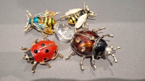 Set ladybird bee enamel - set, of