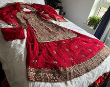 Bridal Red Lengha 4 Piece
