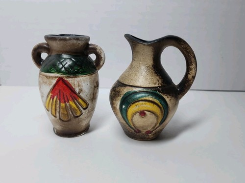 Vintage miniature pottery 2pc - pottery,