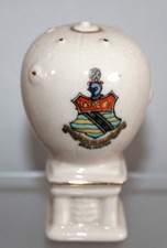 WWI CARLTON CRESTED CHINA MODEL OF FLOATING MINE BRIDLINGTON CREST