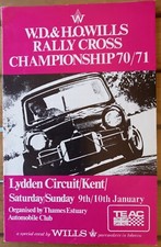 Programme - Rally Cross Championship - Lydden Circuit Kent - 9-10 Jan 1971