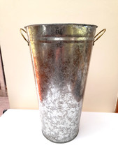 Galvanised Steel Tall Display Bucket With Handles (read all listing description)