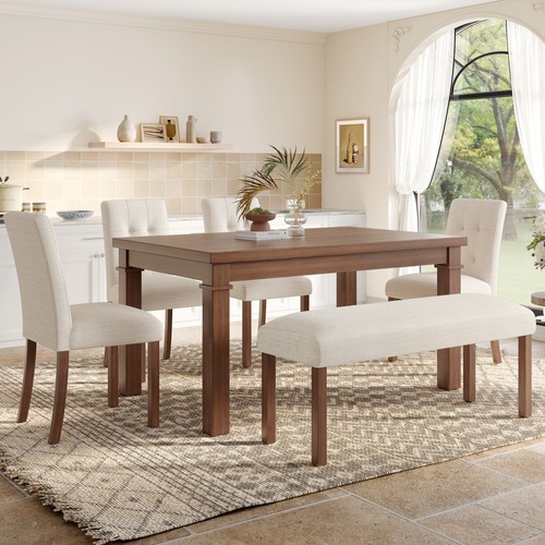 Piece modern dining set with - 6-piece,