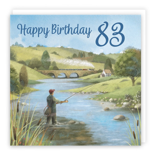 83rd fly fishing birthday - 83rd, card