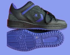 Converse All Star Weapon Ox Black Suede Leather Shoe Sneaker Men´s size UK 10