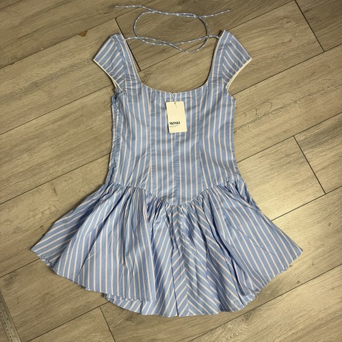 Monki blue striped - striped, drop
