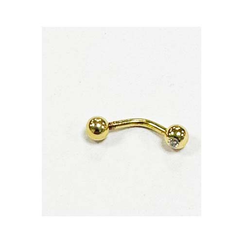 18ct gold belly bar diamond - belly,