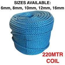 Blue polyproplyene rope - blue,