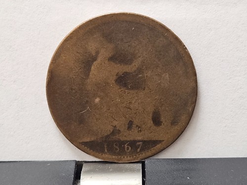 1867 victoria one penny - , coin