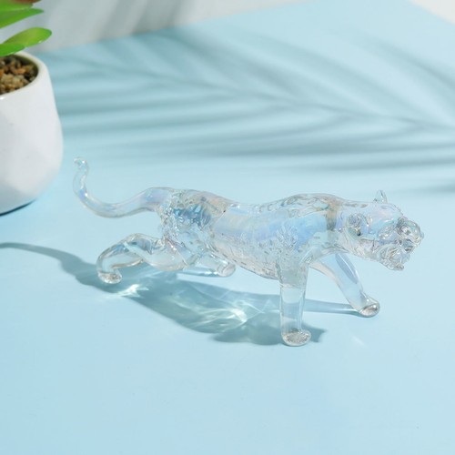 Crystal leopard statue - leopard,