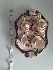 Masons Blue Mandalay Miniature Teaset On tray. VERY RARE. Perfect