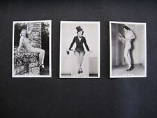 BRITISH AMERICAN TOBACCO (BAT) CIGARETTE CARDS X 3 - MODERN BEAUTIES - 1937