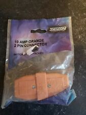 10 AMP IN LINE 2 PIN HEAVY DUTY CABLE CONNECTOR *ORANGE*