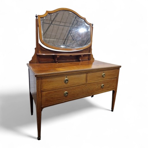 Victorian inlaid mahogany - inlaid,
