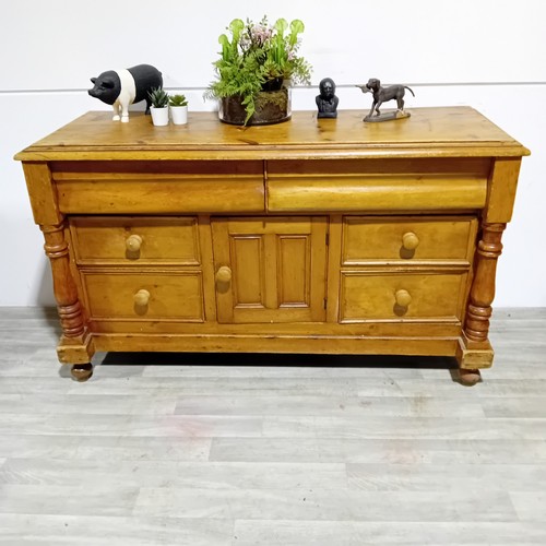 Antique pine dresser - dresser, base